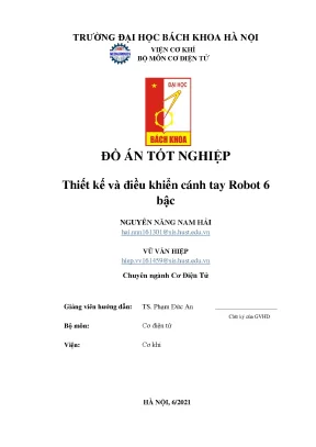 Đồ án tốt nghiệp thiết kế và điều khiển cánh tay robot 6 bậc