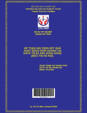 Đồ án hcmute kế toán xác định kết quả hoạt động kinh doanh tại dntn tm sx xnk hùng dũng siêu thị hà nội