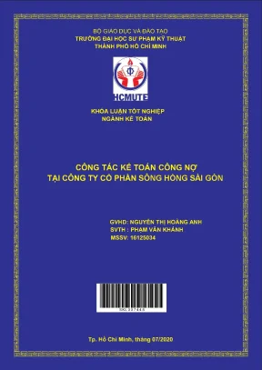 Đồ án hcmute công tác kế toán công nợ tại công ty cổ phần sông hồng sài gòn