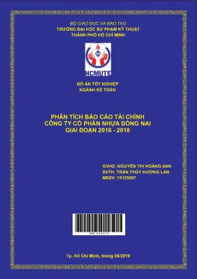 Đồ án hcmute phân tích báo cáo tài chính công ty cổ phần nhựa đồng nai giai đoạn 2016 2018