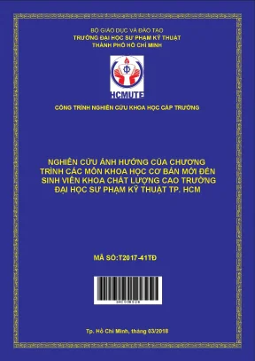 Hcmute nghiên cứu ảnh hưởng của chương trình các môn khoa học cơ bản đến sinh viên khoa chất lượng cao trường đại học sư phạm kỹ thuật tp hcm