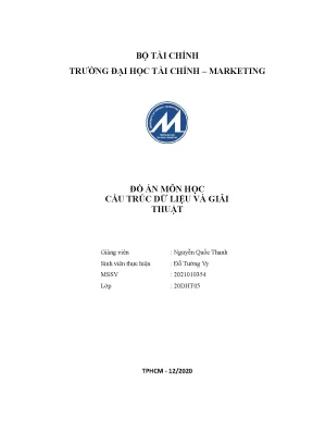 Tiểu luận đồ án môn học cấu trúc dữ liệu và giải thuật