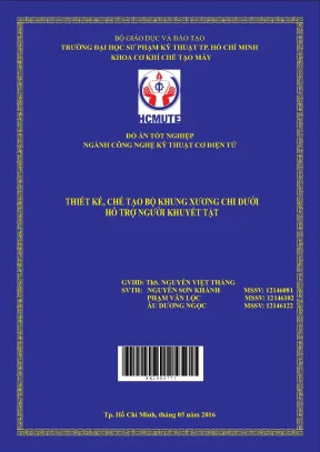 Đồ án hcmute thiết kế chế tạo bộ khung xương chi dưới hỗ trợ người khuyết tật