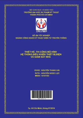 Đồ án hcmute thiết kế thi công mô hình hệ thống điều khiển thiết bị điện và giám sát nhà
