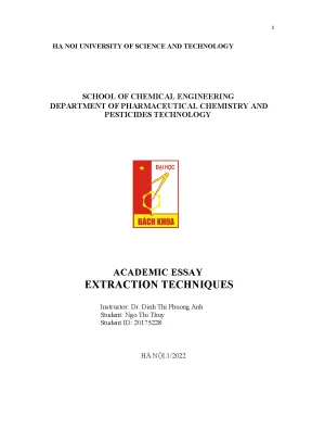 Tiểu luận academic essay extraction techniques