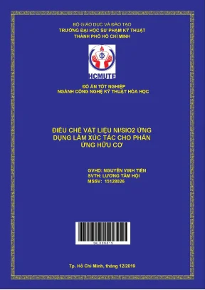 Đồ án hcmute điều chế vật liệu ni sio2 ứng dụng làm xúc tác cho phản ứng hữu cơ