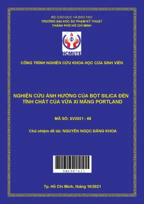 Hcmute nghiên cứu ảnh hưởng của bột silica đến tính chất của vữa xi măng portland