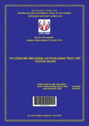 Đồ án hcmute thi công mô hình động cơ phun xăng trực tiếp toyota 3s fse