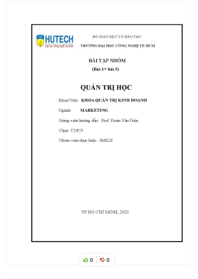 Tiểu luận bài tập nhóm bài 1 bài 5 quản trị học chức năng điều khiển