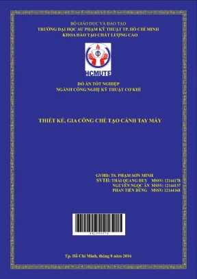 Đồ án hcmute thiết kế gia công chế tạo cánh tay máy