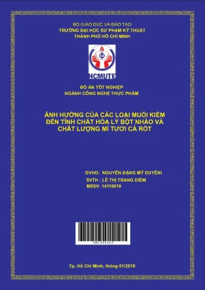 Đồ án hcmute ảnh hưởng của các loại muối kiềm đến tính chất hóa lý bột nhào và chất lượng mì tươi cà rốt
