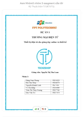 Dự án 1 thương mại điện tử thiết bị điện t cho gi ng d y online và thi