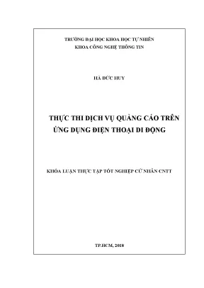 Tiểu luận thực thi dịch vụ quảng cáo trên ứng dụng điện thoại di động