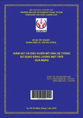 Đồ án hcmute giám sát và điều khiển mô hình hệ thống sử dụng năng lượng mặt trời qua mạng