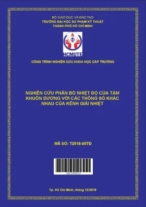 Hcmute nghiên cứu phân bố nhiệt độ của tấm khuôn dương với các thông số khác nhau của kênh giải nhiệt
