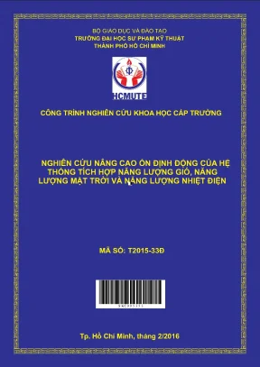 Hcmute nghiên cứu nâng cao ổn định động của hệ thống tích hợp năng lượng gió năng lượng mặt trời và năng lượng nhiệt điện