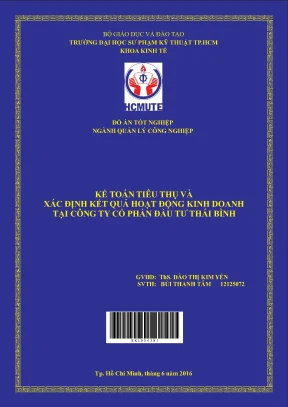 Đồ án hcmute kế toán tiêu thụ và xác định kết quả hoạt động kinh doanh tại công ty cổ phần đầu tư thái bình