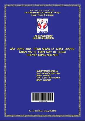 Đồ án hcmute xây dựng quy trình quản lý chất lượng nhãn vải in trên máy in flexo chuyên dùng khổ nhỏ