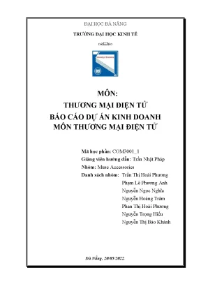 Báo cáo dự án kinh doanh môn thương mại điện tử thương hiệu muse accessories