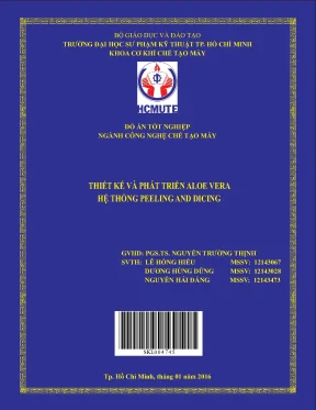 Đồ án hcmute design and development of aloe vera peeling and dicing system