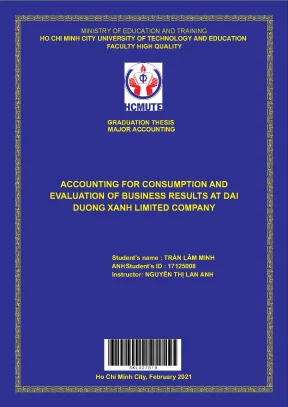 Đồ án hcmute accounting for consumption and evaluation of business results at dai duong xanh limited company