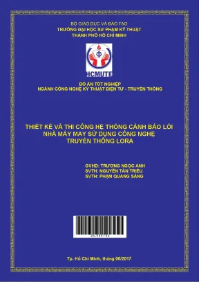 Đồ án hcmute thiết kế và thi công hệ thống cảnh báo lỗi nhà máy may sử dụng công nghệ truyền thông lora