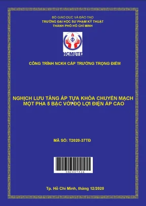 Hcmute nghịch lưu tăng áp tựa khóa chuyển mạch một pha 5 bậc với độ lợi điện áp cao