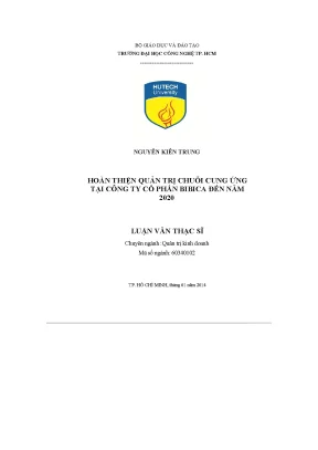 Tiểu luận hoàn thiện quản trị chuỗi cung ứng tại công ty cổ phần bibica đến năm 2020