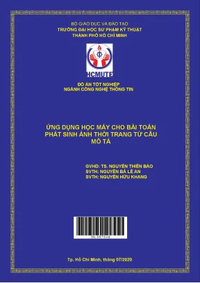 Đồ án hcmute ứng dụng học máy cho bài toán phát sinh ảnh thời trang từ câu mô tả