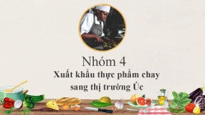 Tiểu luận xuất khẩu thực phẩm chay sang thị trường úc