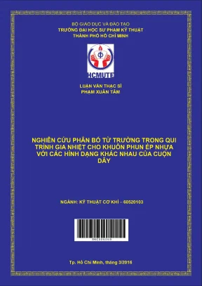 Hcmute nghiên cứu phân bố từ trường trong qui trình gia nhiệt cho khuôn phun ép nhựa với các hình dạng khác nhau của cuộn dây