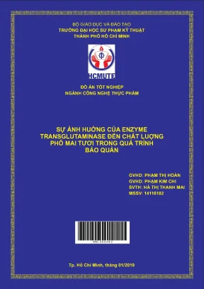 Đồ án hcmute sự ảnh hưởng của enzyme transglutaminase đến chất lượng phô mai tươi trong quá trình bảo quản