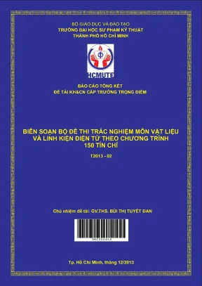 Hcmute biên soạn bộ đề thi trắc nghiệm môn vật liệu và linh kiện điện tử theo chương trình 150 tín chỉ