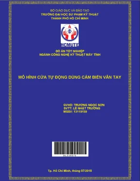 Đồ án hcmute mô hình cửa tự động dùng cảm biến vân tay