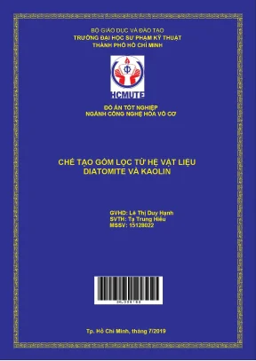 Đồ án hcmute chế tạo gốm lọc từ hệ vật liệu diatomite và kaolin