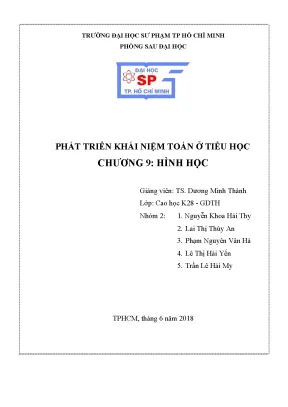 Tiểu luận phát triển khái niệm toán ở tiểu học chương 9 hình họ c