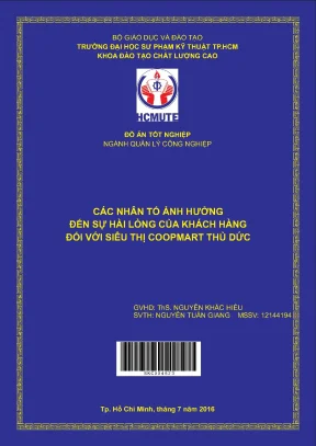 Đồ án hcmute các nhân tố ảnh hưởng đến sự hài lòng khách hàng đối với siêu thị co opmart thủ đức