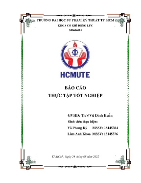Báo cáo thực tập tốt nghiệp công ty tnhh mtv trường hải đông bắc thủ đức