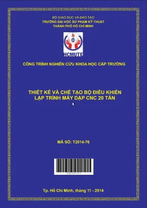 Hcmute thiết kế và chế tạo bộ điều khiển lập trình máy dập cnc 20 tấn