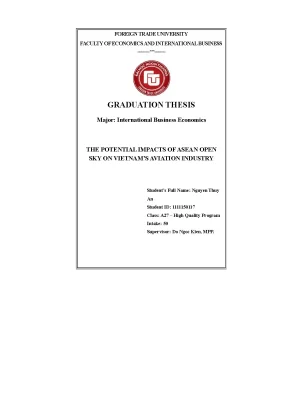 Tiểu luận the potential impacts of asean open sky on vietnams aviation industry