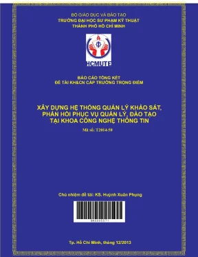 Hcmute xây dựng hệ thống quản lý khảo sát phản hồi phục vụ quản lý đào tạo tại khoa công nghệ thông tin