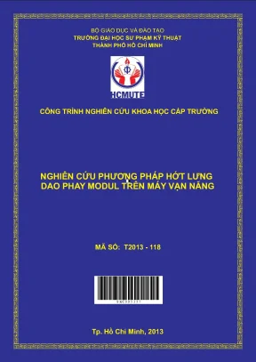 Hcmute nghiên cứu phương pháp hớt lưng dao phay modul trên máy vạn năng