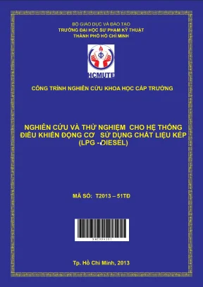 Hcmute nghiên cứu và thử nghiệm cho hệ thống điều khiển động cơ sử dụng nhiên liệu kép lpg diesel