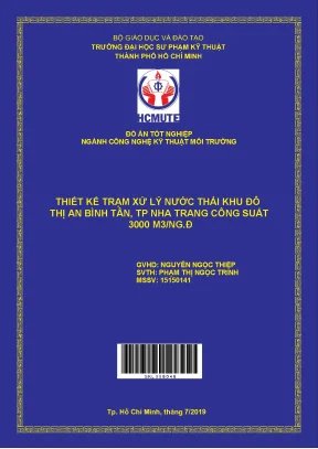 Đồ án hcmute thiết kế trạm xử lý nước thải khu đô thị an bình tân tp nha trang công suất 3000 m3 ng đ