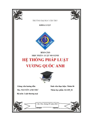 Báo cáo học phần luật so sánh hệ thống pháp luật vương quốc anh các thành phần chủ yếu của pháp luật nước anh