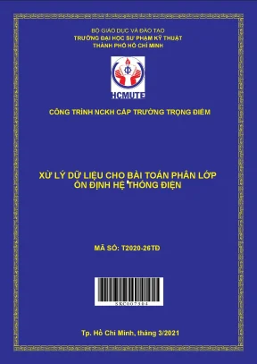 Hcmute xử lý dự liệu cho bài toán phân lớp ổn định hệ thống điện