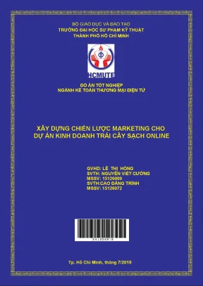 Đồ án hcmute xây dựng chiến lược marketing cho dự án kinh doanh trái cây sạch online