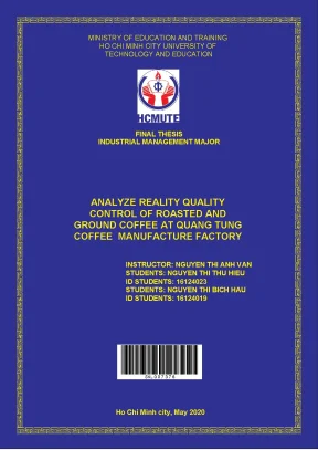 Đồ án hcmute analyze reality quality control of roasted and ground coffee at quang tung coffee manufacture factory