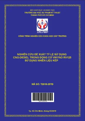 Hcmute nghiên cứu đề xuất tỷ lệ sử dụng cng diesel trong động cơ vikyno rv125 sử dụng nhiên liệu kép