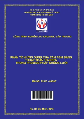 Hcmute phân tích ứng dụng của tấm fgm bằng thuật toán 1d irbfn trong phương pháp không lưới